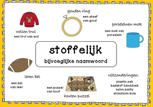 Stoffelijk bijvoeglijke naamwoorden (afbeelding)