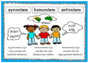 Synoniem, homoniem of antoniem plaatje