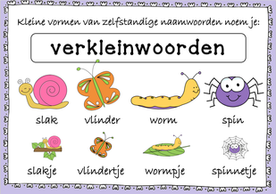 Verkleinwoorden poster foto