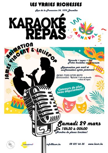 Affiche karaoké mars 2025