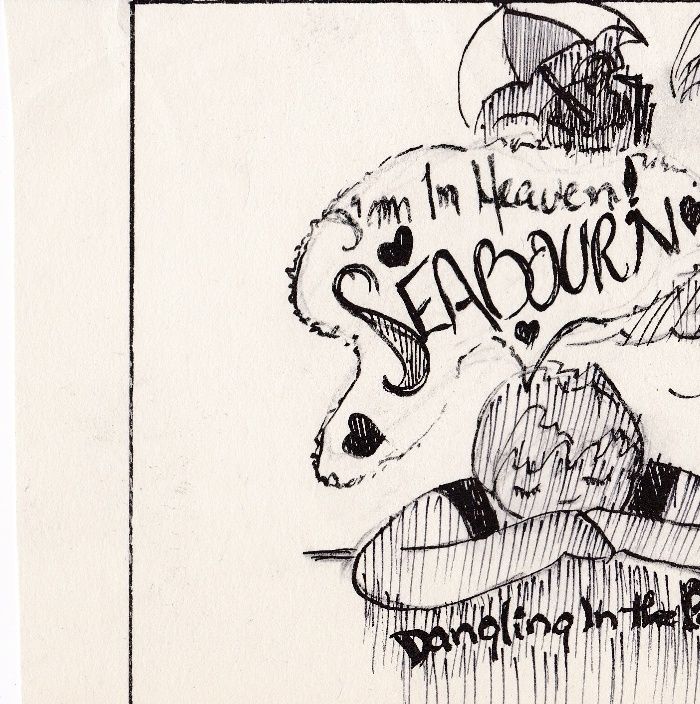 me in seventh heaven - floating in pool spouting  love slogans to Seaourn.  