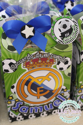 real madrid caja primera comunion rellena chuches