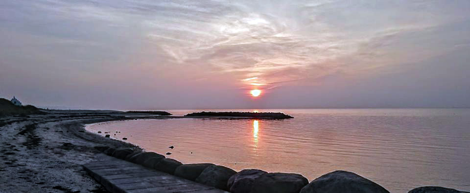 Solnedgang over Løgstør