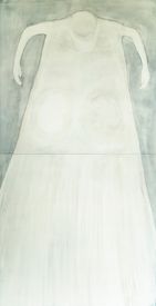 Untitled (2022-25) Oil and isoparaffin on mdf. 160x82,5cm.