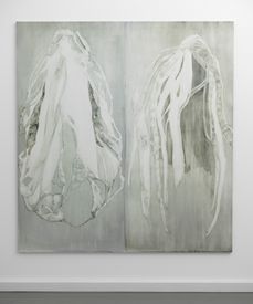 Shell (2022) Oil and isoparaffin on mdf. 160x150cm
