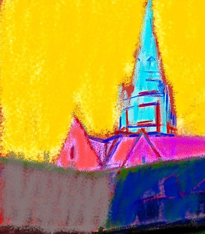 (1stiPE/07) Christ's College (detail) (
 exhibited at A1 59 x 84cms ( 23 x 33
