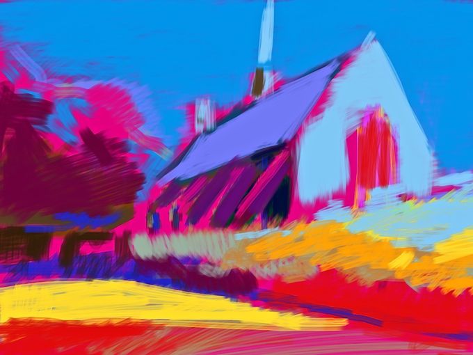 (1stiPE/4) Girton Ladies College Chapel
  exhibited A1 59 x 84cms ( 23 x 33