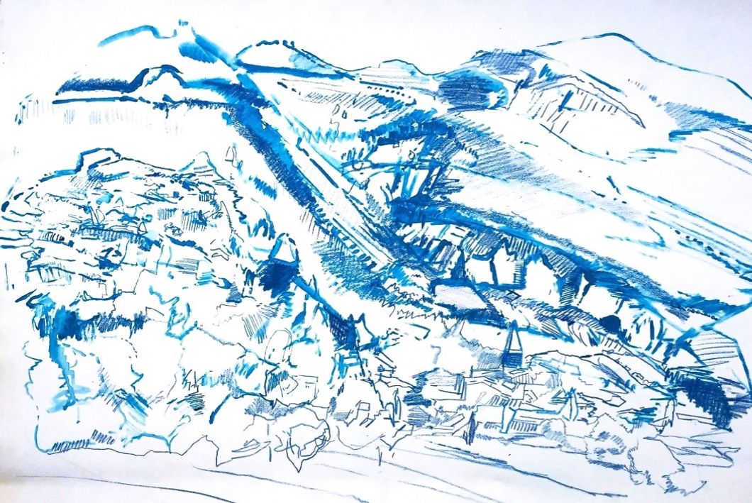 ROQUEFEUIL AGAIN,(THAT'S CUMBERSOME FOR THE ROADSIDE) in PASTEL 