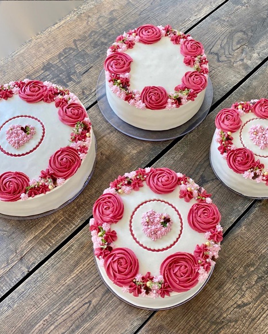 Bryllupskage, bestillingskage, pink, bestil en kage, bryllup