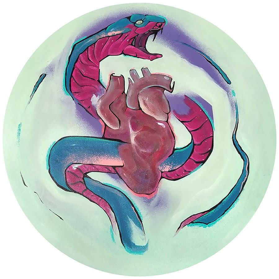lints cirkel canvas snake