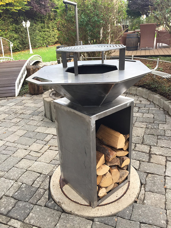 Stahl-Party-Grill BBQ