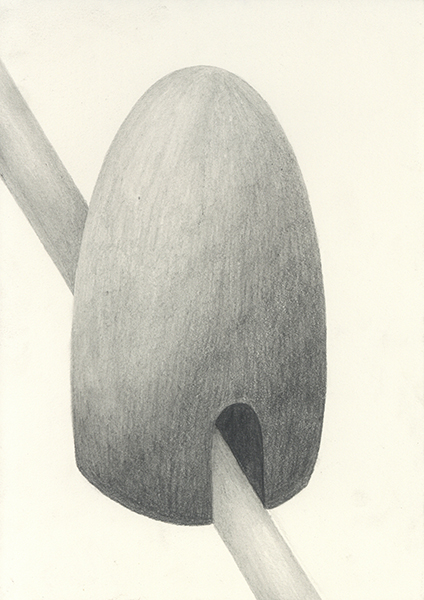 FULL PENETRATION, 2017, 21 x 14.8 cm, pencil on paper