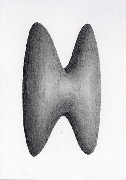 H, 2018, 21 x 14.8 cm, pencil on paper