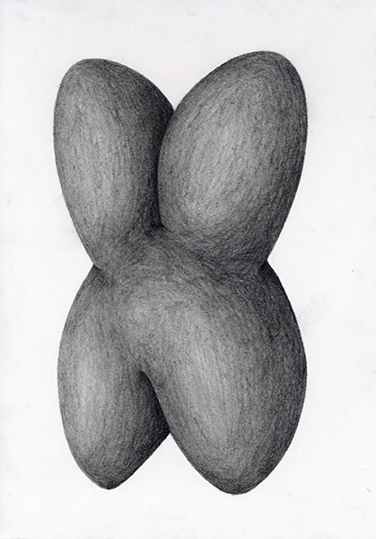 X, 2018, 21 x 14.8 cm, pencil on paper