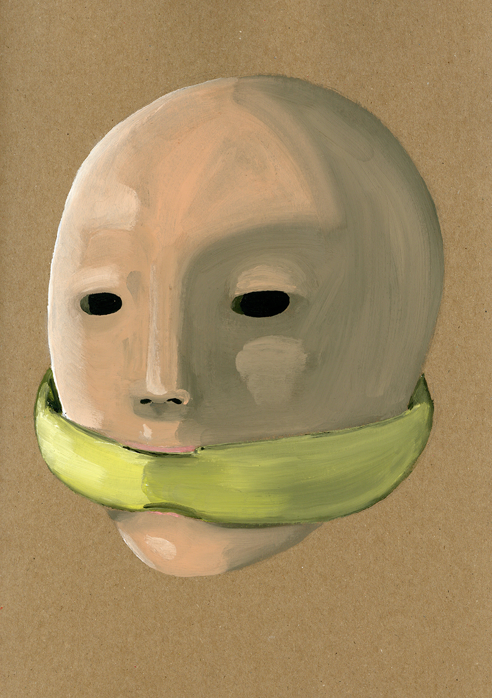 BITE, 2025, 21 x 29.7 cm (8.3 x 11.7"), oil on paper