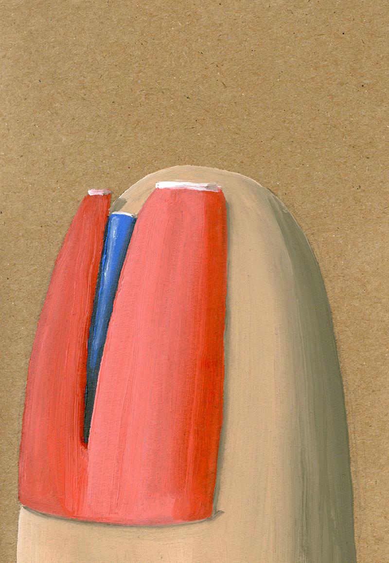 COMMITMENT, 2025, 10.5 x 14.8 cm (4.1 x 5.8"), oil on paper