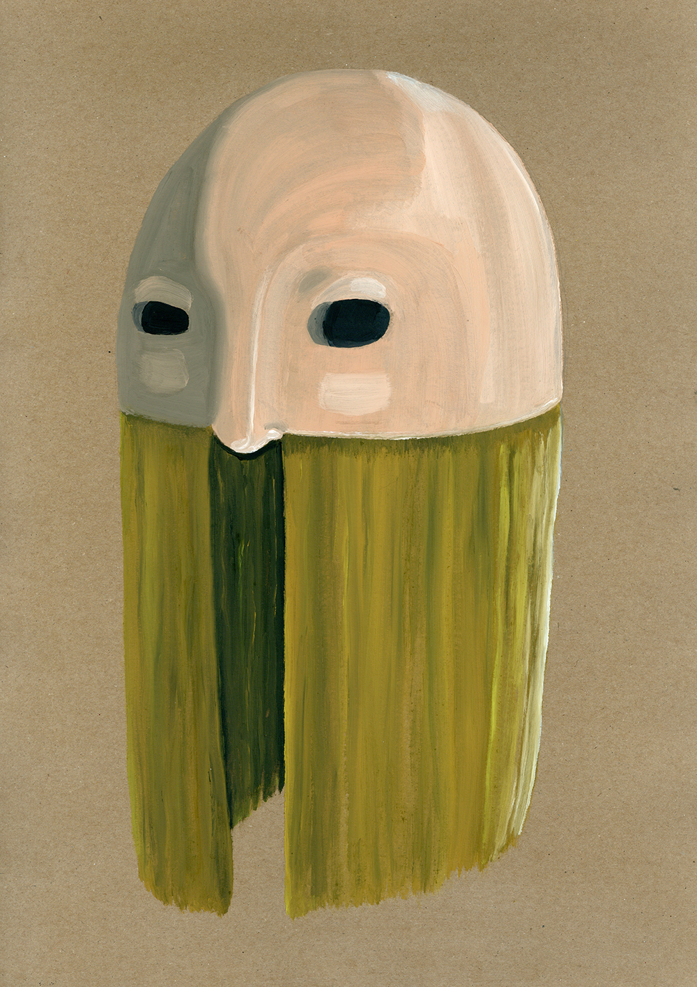 HELMET, 2025, 29.7 x 42 cm (11.7 x 16.5"), oil on paper