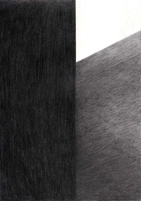 MIRRORS #2, 2020, 21 x 14.8 cm, pencil on paper
