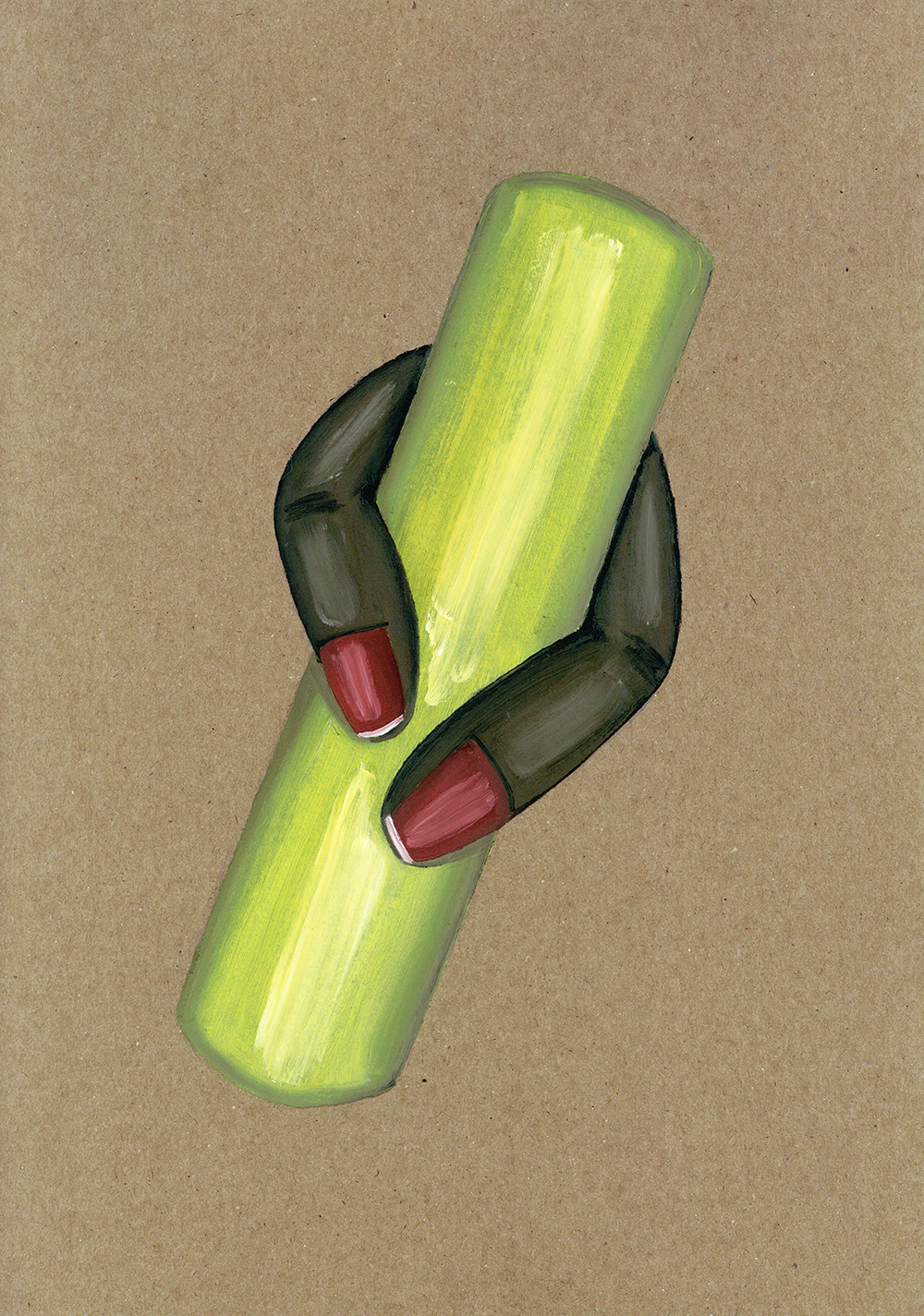 RING, 2025, 21 x 29.7 cm (8.3 x 11.7"), oil on paper