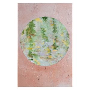 Nature Circle in Sienna, Green & Yellow Hues