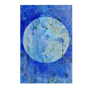 Nature Circle in Blue, Green & Yellow Hues - 2