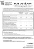 taxe de séjour 2025 tarifs 