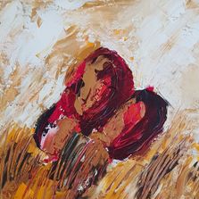 Abstract No. 9, acryl på lærred, 30 x 30 x 3