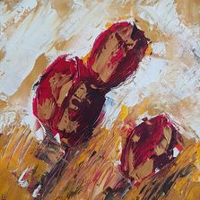Abstract No. 10, acryl på lærred, 30 x 30 x 3