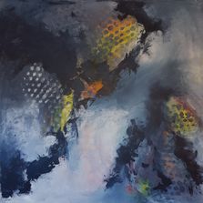 Dots, akryl på lærred, 100 x 100
