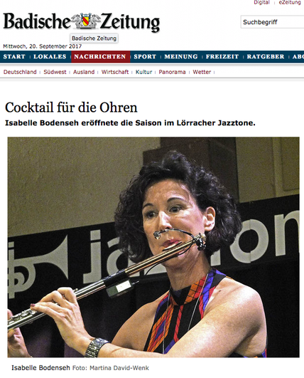 Jazz a la flute badische zeitung