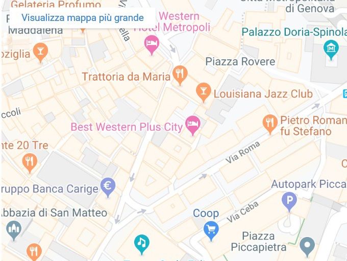 Dove siamo? In Via San Sebastiano 36 rosso.