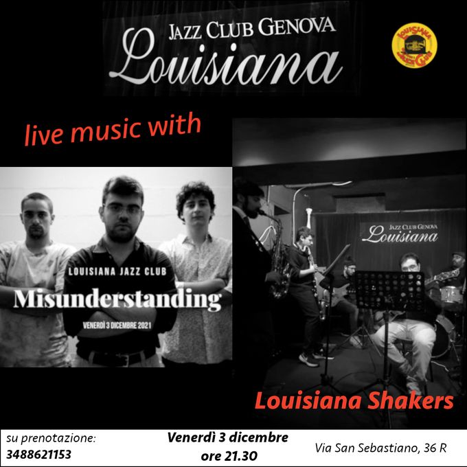 Venerdì 3 dicembre calcheranno il nostro palco due formazioni genovesi di giovani promesse: i Misunderstanding e i @louisiana_shakers  ❗️Live Music! Live Music! Live Music❗️ 📍Per info e prenotazioni scrivere in Dm o al 3488621153