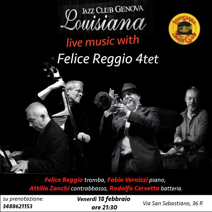 Questo venerdì avremo un altro ospite d’eccezione. Si tratta di uno dei più affermati e migliori trombettisti sulla scena jazzistica italiana, Felice Reggio! Accompagnato da Fabio Vernizzi al piano, Attilio Zanchi al contrabbasso e Rodolfo Cervetto alla batteria, avremo modo di apprezzare la dolcezza e la grande espressività melodica della sua tromba di chiara derivazione Bakeriana. Reggio proprio con Baker ebbe un rapporto di amicizia durante gli anni 80 e questa diretta conoscenza ne influenzò artisticamente l’intera carriera. Infatti sono molti i dischi che Reggio ha dedicato a Chet tra cui l’ultimo che si intitola Chet’s Sound. Poco prima dell’inizio del concerto tributo a Baker, Reggio inaugurerà una foto inedita del grande trombettista americano scattata nel 1979 durante il suo primo concerto proprio nel nostro club. All’ingresso sarà richiesta la tessera del club, più una donazione simbolica di 5 euro. Vi aspettiamo numerosi!
