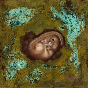 Hasselmus/dormouse - 50x50 cm - SOLD