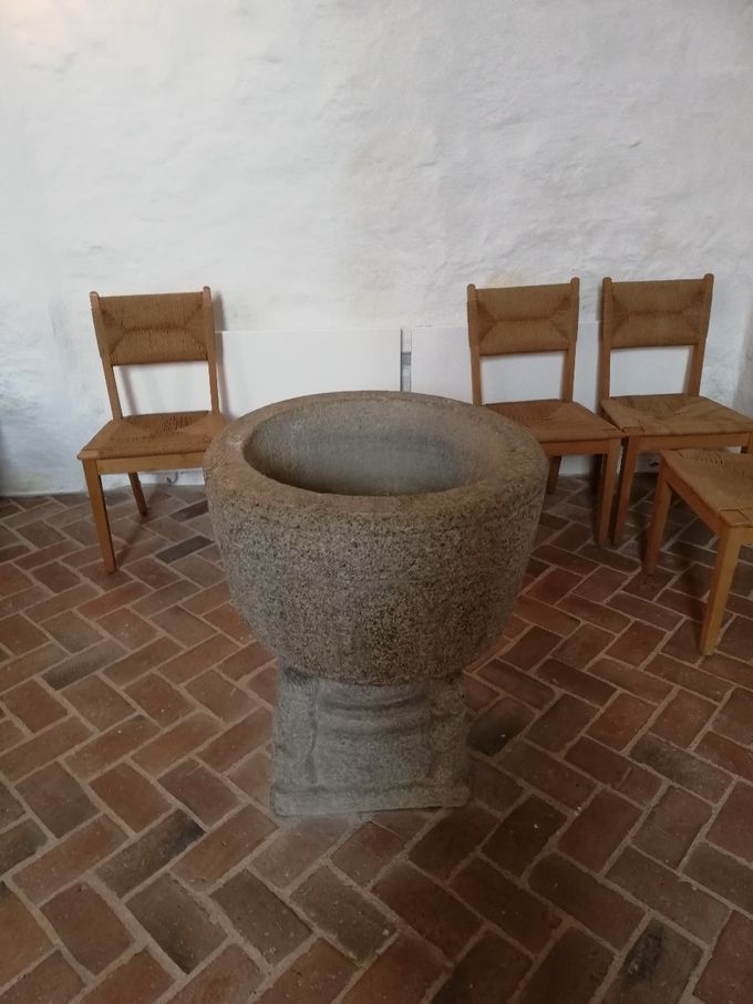 Døbefonden i Lejrskov kirke.