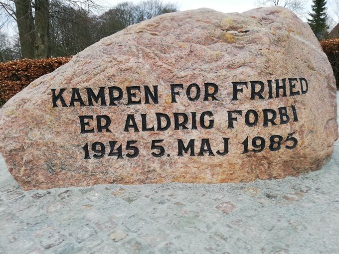 Stenen er rejst, som et minde om Alve'en og andre modstandsfolk. Mindestenen står ved Hvidkilde.