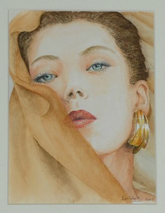 "Charme"  Aquarelle 33 x 43 encadré (Prix sur demande)