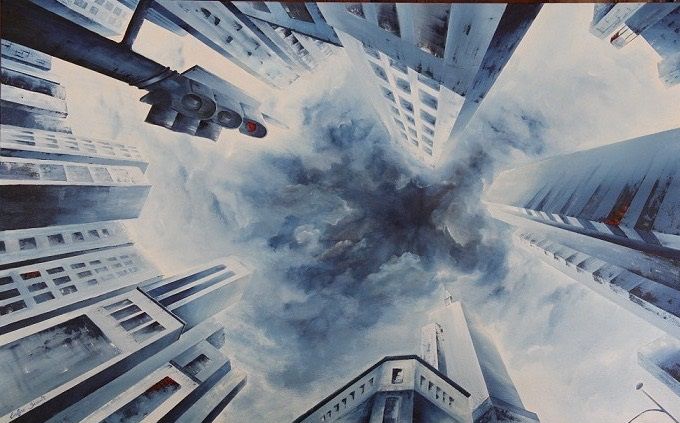 « Folie des grandeurs « 
Prix spécial du Jury en 2016 (Les Bozarts - Orléans)
Acrylique
130 x 83
Non disponible 