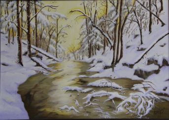 "Rigueur de l'hiver"  Huile sur toile 52 x 40 encadré (Prix sur demande)