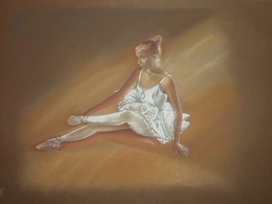 "Danseuse étoile"  Pastels secs 53 x 43 encadré (Prix sur demande)