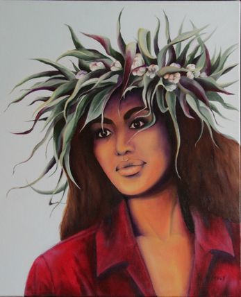 "Tahitienne"  Huile sur toile 42 x 61