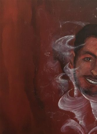"Émergence" Acrylique sur toile 33 x 46