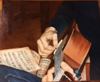 "Le guitariste"  Huile sur toile