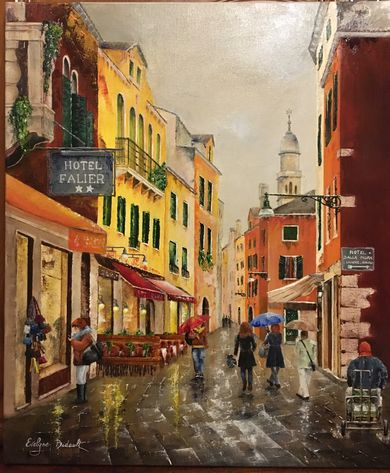 « Malgré la pluie «
Acrylique sur toile 
52 x 61 encadré
Vendu