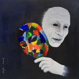 "Révélation"  Acrylique sur toile 56 x 56 encadré (Prix sur demande)
