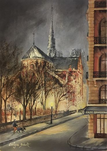 « Pénombre » Acrylique sur papier toilé 28 x 40 cm