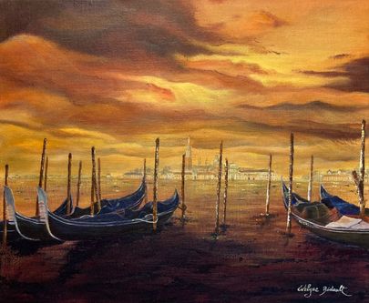 « Soleil couchant » 
Acrylique sur toile 
52 x 44 encadré
(Prix sur demande)