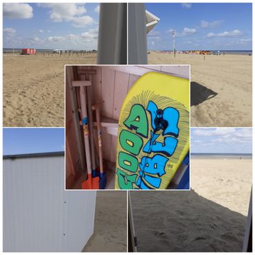 GEVULDE STRANDCABINE 