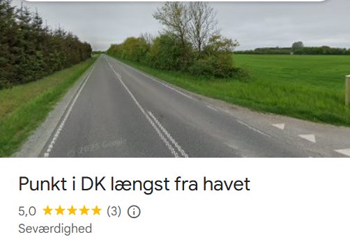 Længst fra hav