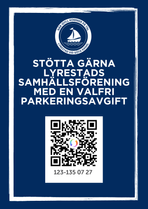 Skylt vid parkeringsplats